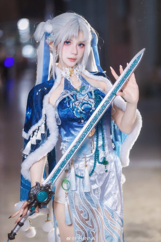 COSPLAY 永劫无间 顾清寒 朔风起，凝结寒冰之时❄️@FiHANNA-安迪博客