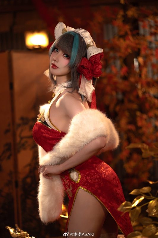 COSPLAY 晚上吃这个会不会太奢侈了 碧蓝航线 柴郡 @浅浅ASAKI-安迪博客